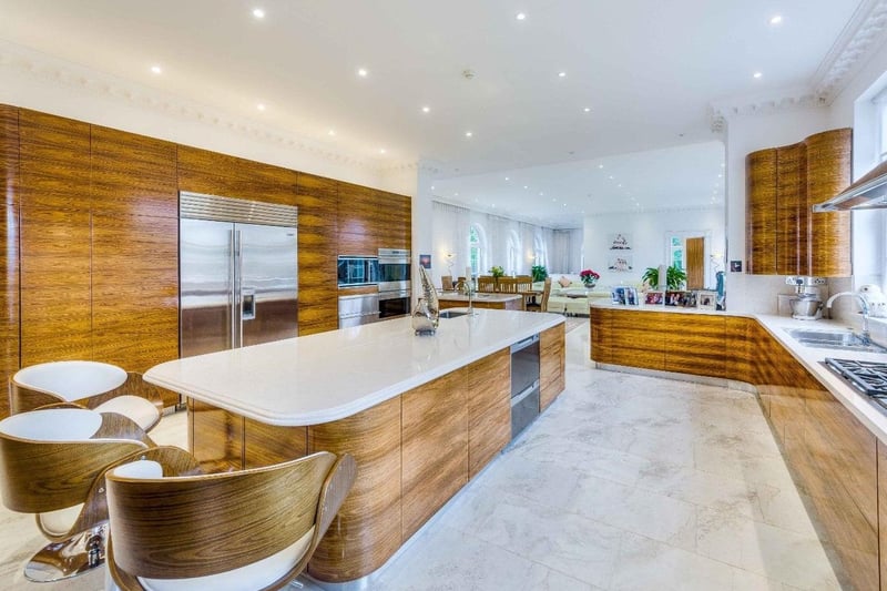 The kitchen is spacious and a great place for entertaining