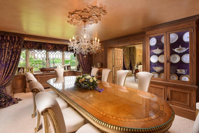 The dining room is perfect for entertaining or  family gatherings