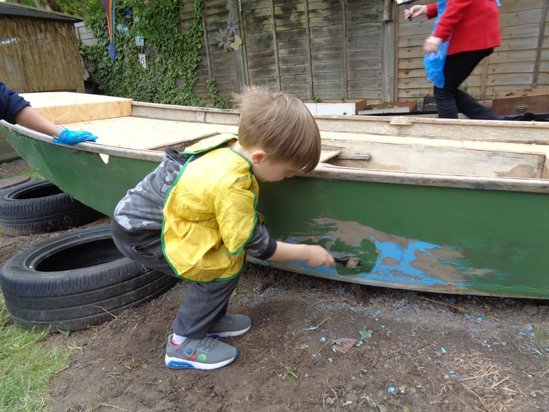 St Gregory's Montessori Nursery's garden day. SUS-210622-094249001