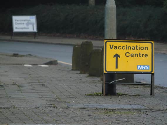 Vaccination centre stock image