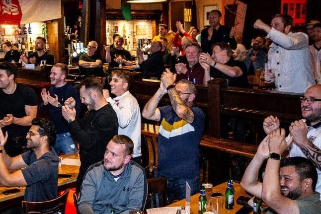 England fans at The Picturedrome in Kettering Road. Photo: Kirsty Edmonds