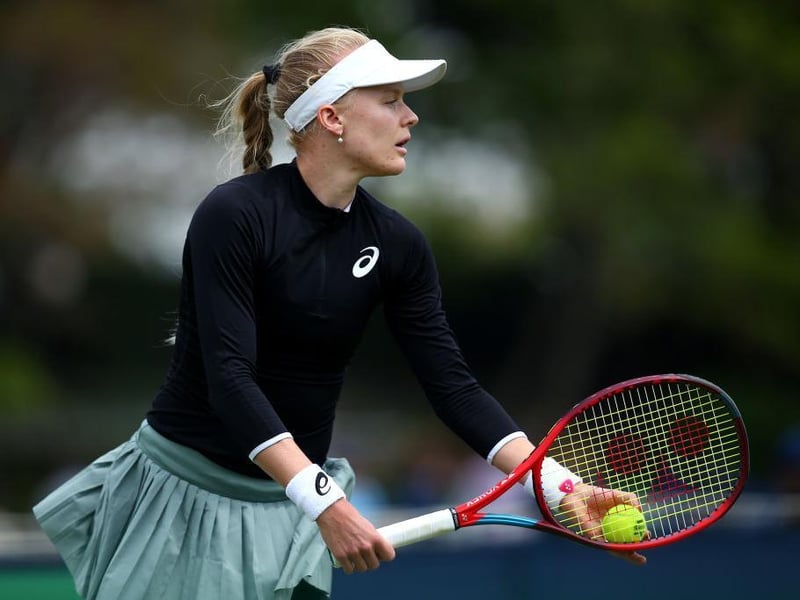 Harriet Dart in action on day four of the Viking International tennis tournament at Devonshire Park, Eastbourne / Picture - Charlie Crowhurst, Getty