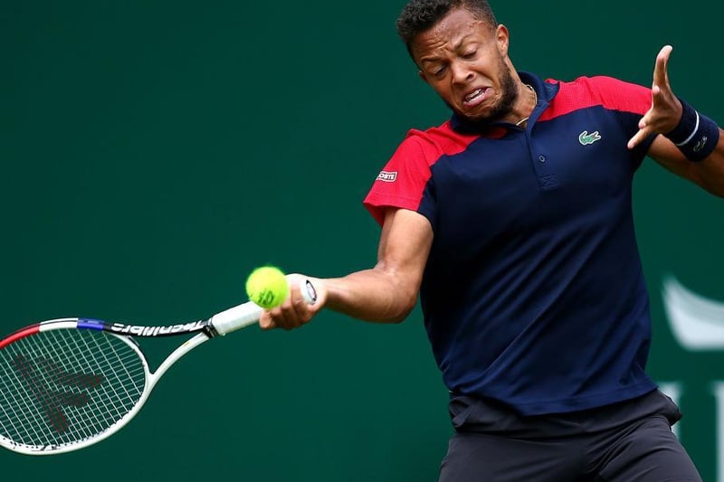 Jay Clarke plays a shot on day four of the Viking International tennis tournament at Devonshire Park, Eastbourne / Picture - Charlie Crowhurst, Getty