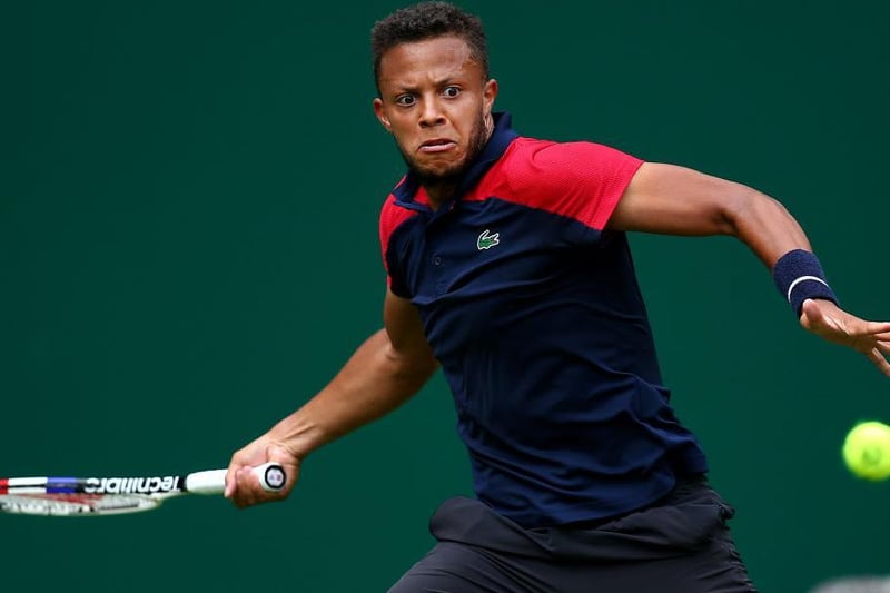 Jay Clarke plays a shot on day four of the Viking International tennis tournament at Devonshire Park, Eastbourne / Picture - Charlie Crowhurst, Getty
