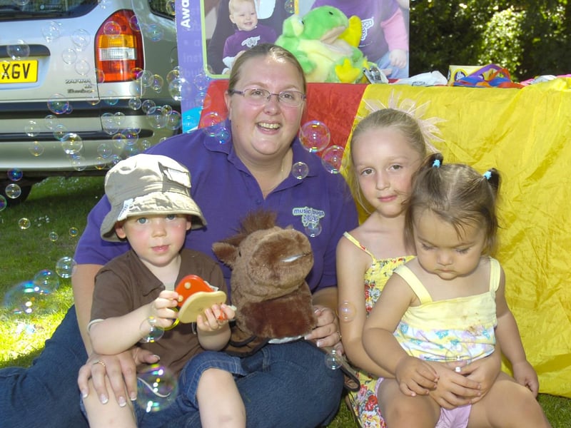 Sarah Gibbins, of Music Bugs, Kirton and Boston, with (from left) Oliver Vickers, two, Lilly-Anne Palmer, six, and Summer Palmer, one.