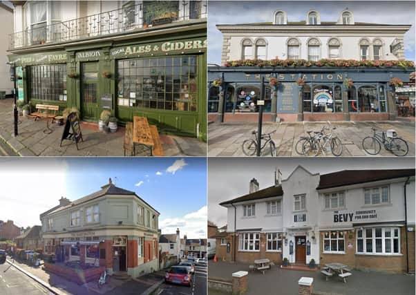 Four of the top 12 pubs and bars in East Sussex, according to TripAdvisor reviewers. Photographs: Google Maps