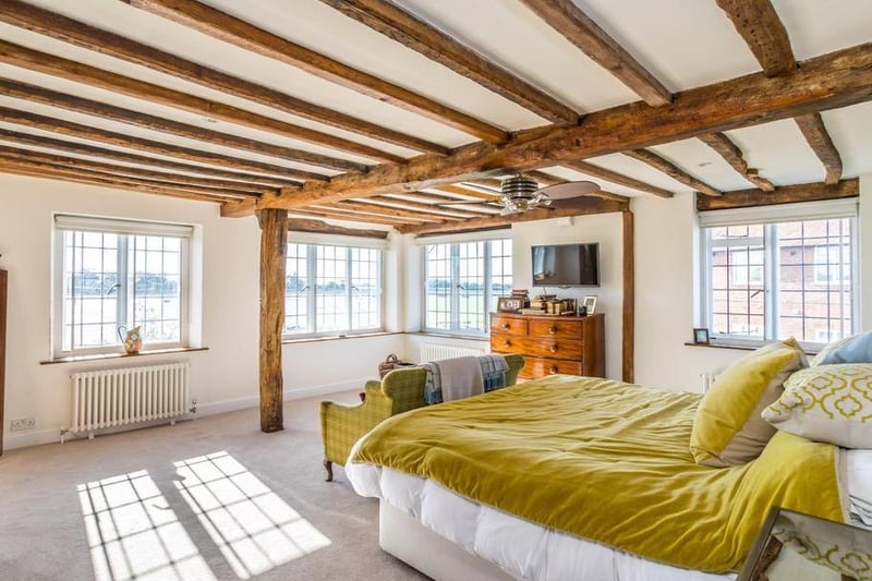 One of six bedrooms - and this one has stunning views out over Chichester Harbour
