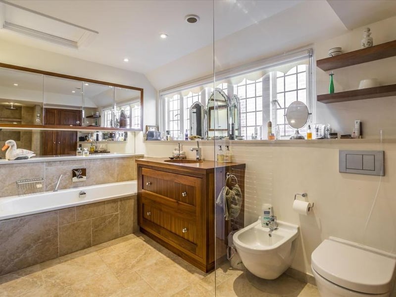 One of five bathrooms inside the property.