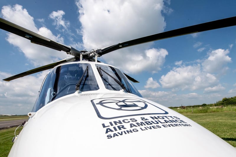 The new Lincs and Notts Air Ambulance is white but still has the distinctive logo.