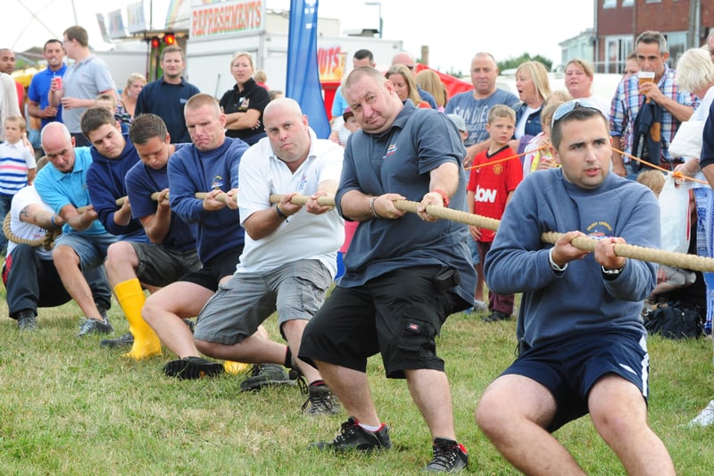 The Selsey Lifeboat team at Selsey Lifeboat Week - tug of war in 2014