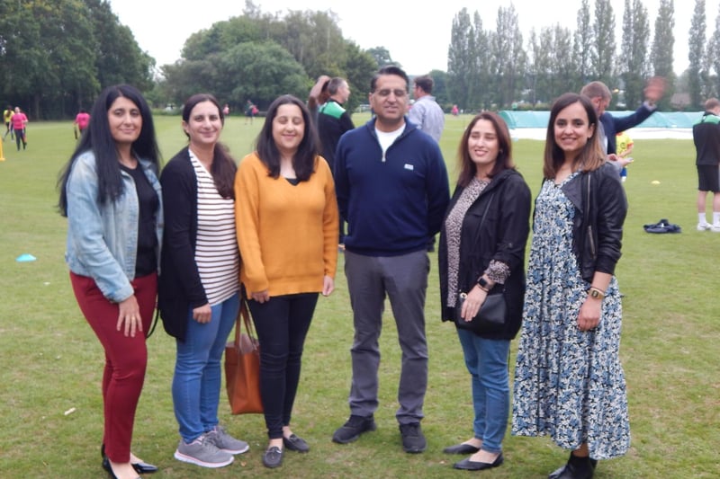 Crawley Eagles members including Amna Shafiq (third from right) and chairman Ish Jalal (third from left).