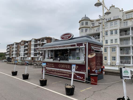 The Coffee Cup Kiosk, on the Esplanade, is first on the list