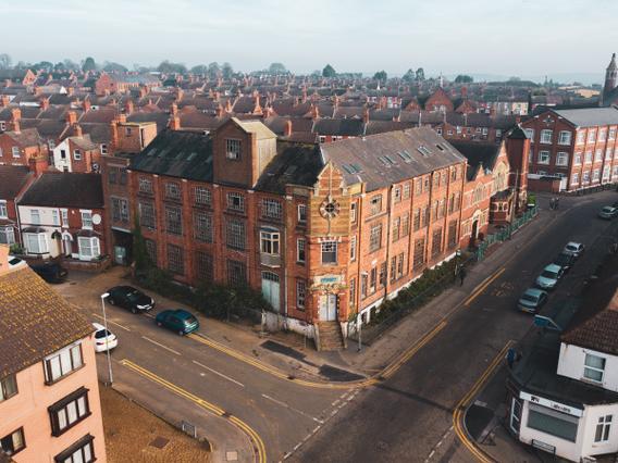 The imposing Victorian building