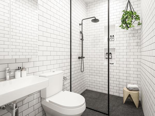 A CG image of a bathroom