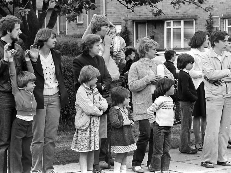 Crowds gather
