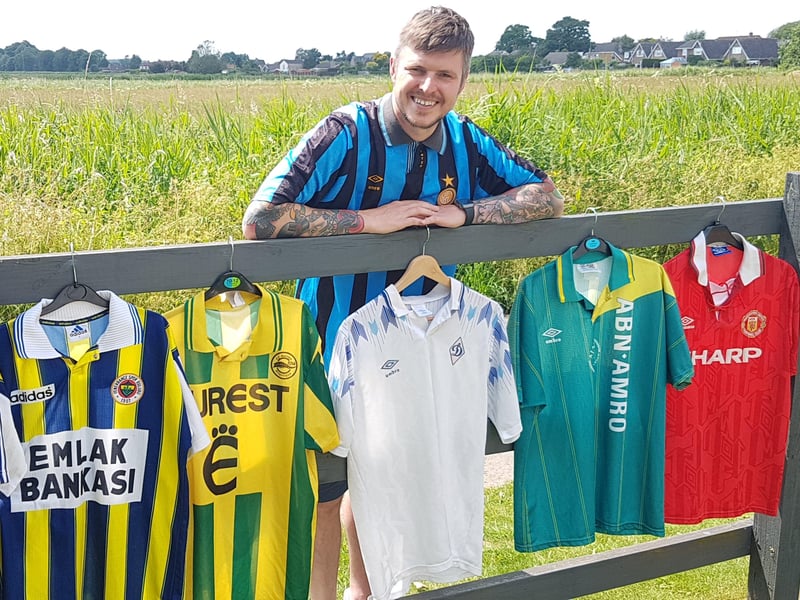 Pete and some of his faviourite shirts.