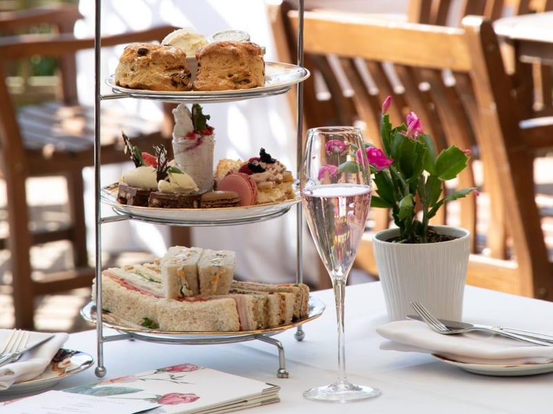 Enjoy a beautiful vintage afternoon tea at Kettering Park Hotel and Spa with delicious sandwiches, scones, cakes and pastries. They are served daily from noon to 5pm. Call 01536 416666 to book a table on their terrace.
