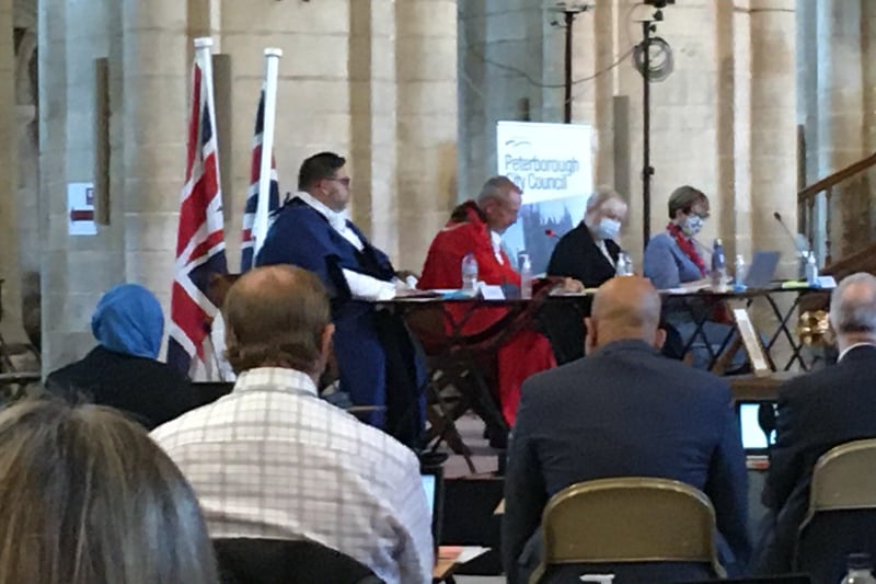 This week's full council meeting took place at Peterborough cathedral.