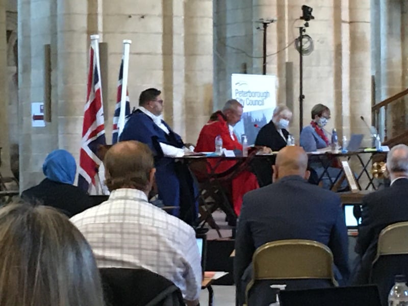 This week's full council meeting took place at Peterborough cathedral.
