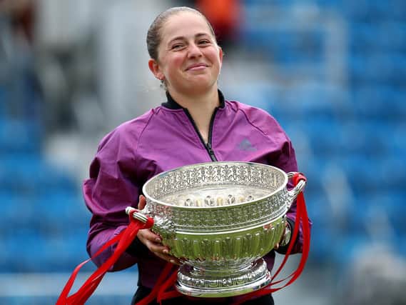 Latvia’s Jelena Ostapenko with her trophy / Picture: Getty