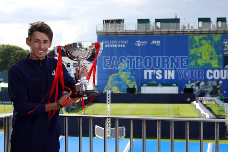Australia’s Alex De Minaur with the men's trophy / Picture: Getty