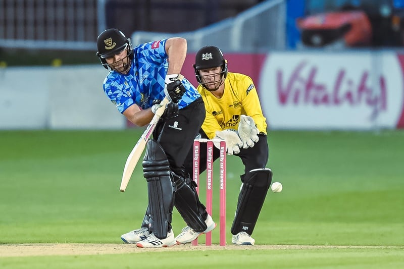 Action from Sussex's home Blast clash with Gloucestershire - which resulted in their first defeat of the 2021 campaign / Picture: Phil Westlake - PW Sporting Photography