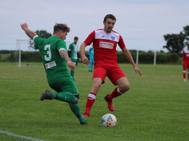Keelby United v Boston Town action. Photo: Oliver Atkin