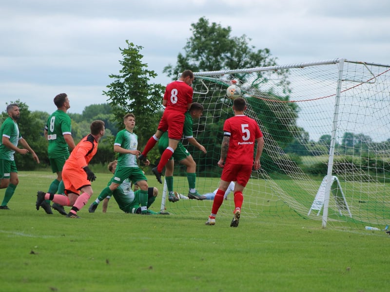 Keelby United v Boston Town action. Photo: Oliver Atkin