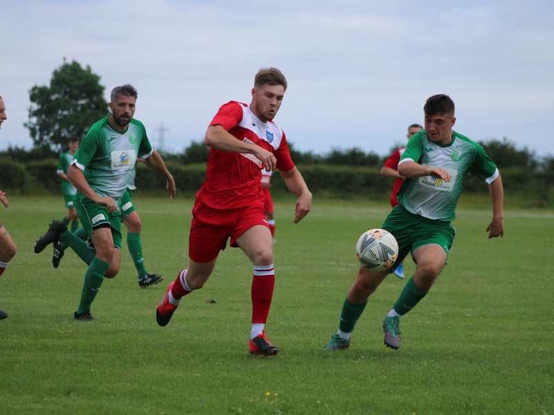 Keelby United v Boston Town action. Photo: Oliver Atkin