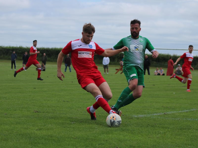 Keelby United v Boston Town action. Photo: Oliver Atkin