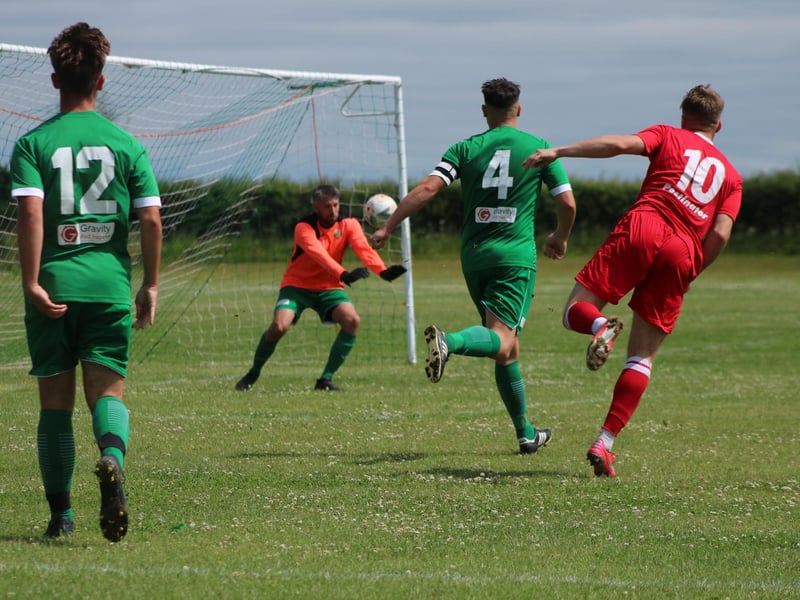 Keelby United v Boston Town action. Photo: Oliver Atkin