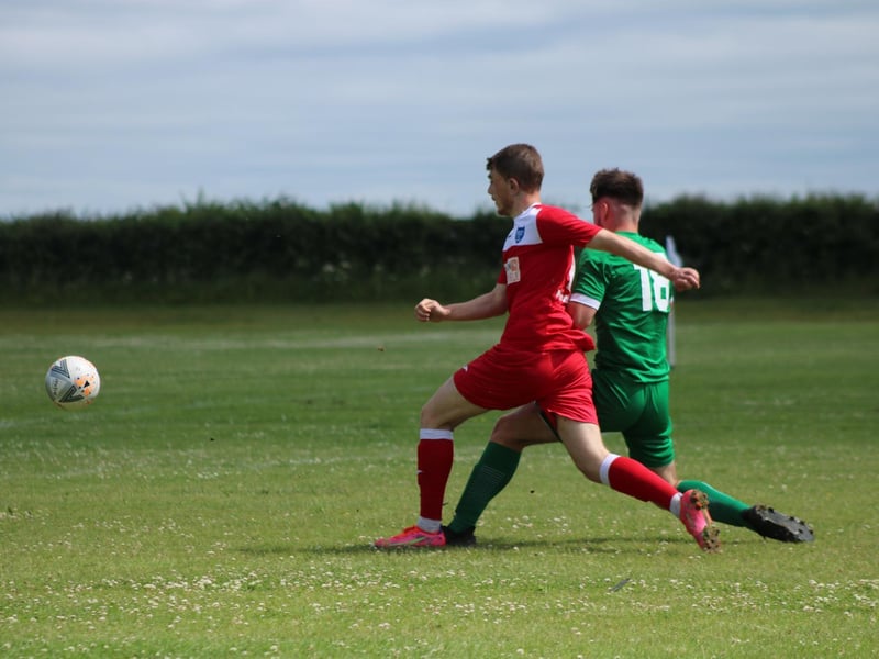 Keelby United v Boston Town action. Photo: Oliver Atkin