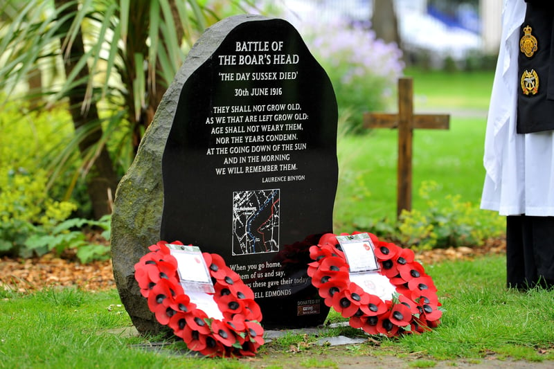 The Royal Sussex Regimental Association marks the 105th anniversary of The Battle of the Boar's Head, also known as The Day that Sussex Died, with a service in Worthing on June 30, 2021. Picture: Steve Robards SR2106301