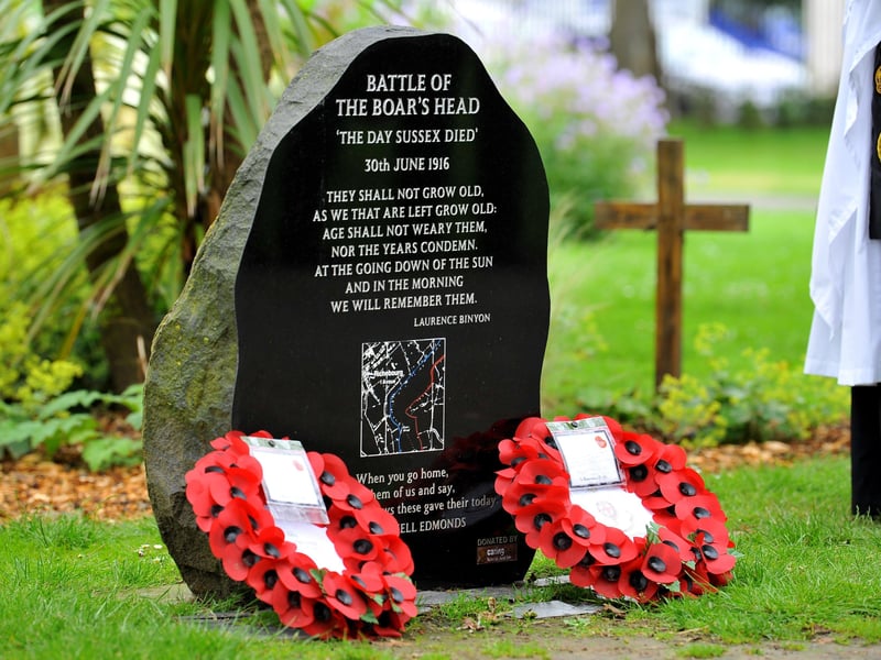 The Royal Sussex Regimental Association marks the 105th anniversary of The Battle of the Boar's Head, also known as The Day that Sussex Died, with a service in Worthing on June 30, 2021. Picture: Steve Robards SR2106301
