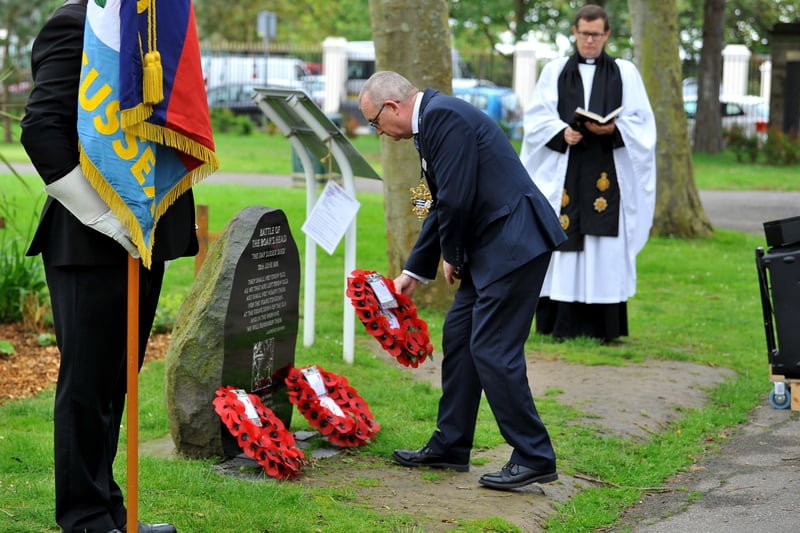 The Royal Sussex Regimental Association marks the 105th anniversary of The Battle of the Boar's Head, also known as The Day that Sussex Died, with a service in Worthing on June 30, 2021. Picture: Steve Robards SR2106301