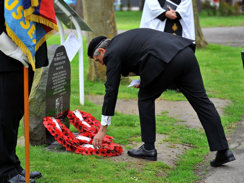 The Royal Sussex Regimental Association marks the 105th anniversary of The Battle of the Boar's Head, also known as The Day that Sussex Died, with a service in Worthing on June 30, 2021. Picture: Steve Robards SR2106301
