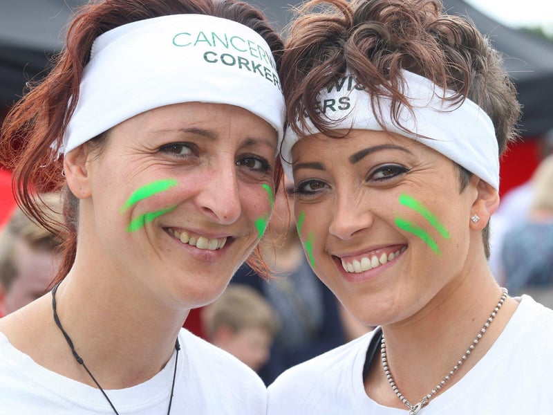 Lucie Dankova, left, and Dani Thorne, at the 2017 race
