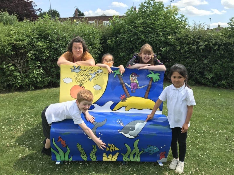 Adrian, Tamanna and Hadia from Dogsthorpe Infant School