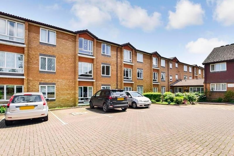 This one-bedroom flat in Chesterton Court, Manor Fields, Horsham, is close to shops and Leechpool Woods and has a guide price of £95,000.
It is a second floor retirement flat with no onward chain, and communal lounge, gardens and parking area.