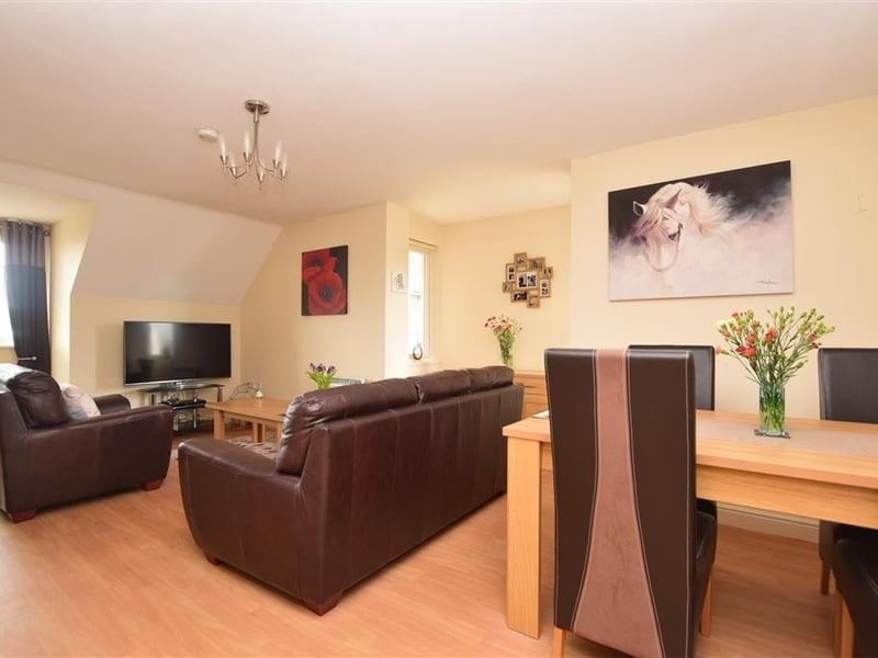 This lovely top-floor flat in Lintot Square, Southwater, offers a 55% shared ownership for £137,500.
It has rental on the remaining 45% share payable to Most housing of £265.23 per month and a monthly service / ground rent charge of £150.
It has two bedrooms, modern open plan living / kitchen area and allocted parking space.