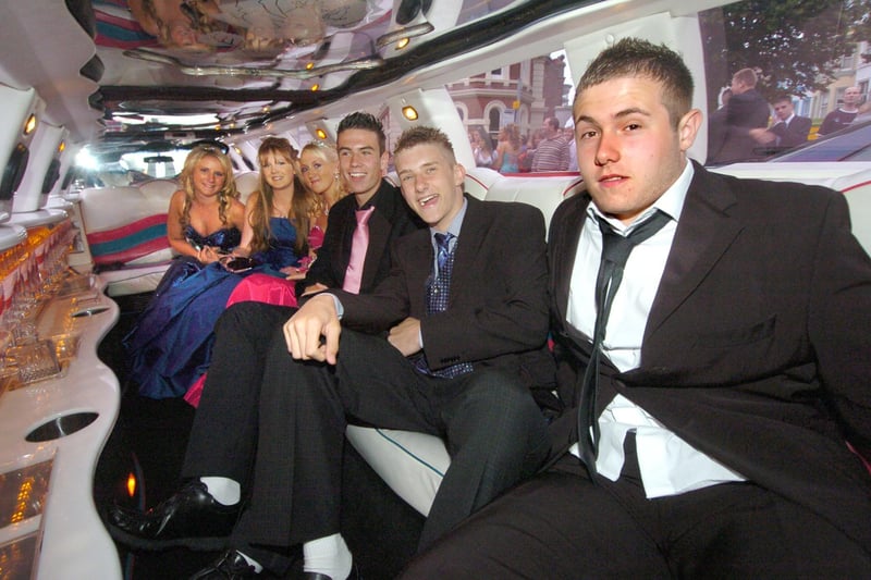 In a limousine