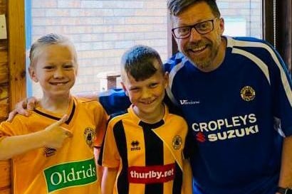 The Pilgrims are yet to release a brown shirt (although never say never). However, if you mix yellow (Dan's 2003-04 shirt), amber (Joe's 2012-23 strip) and blue (Adam's away top from 2007-08) you get brown. Job done!