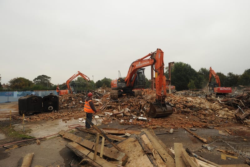 The rubble of the demolished Wirrina building is all that's left of the old leisure centre in this picture taken in 2010.