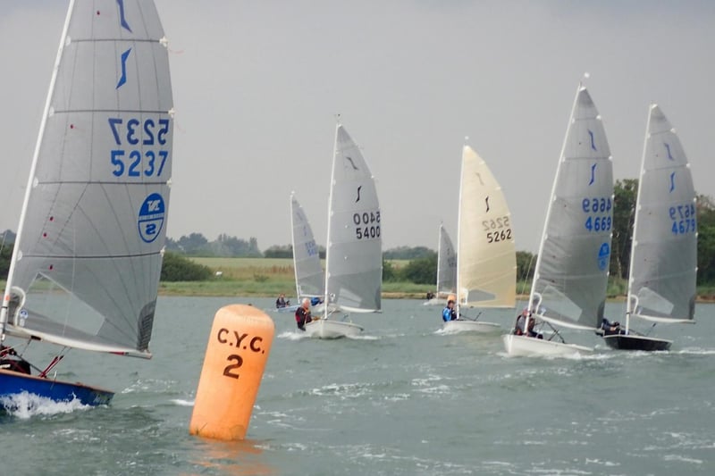 The Solo open at Chichester Yacht Club - close racing