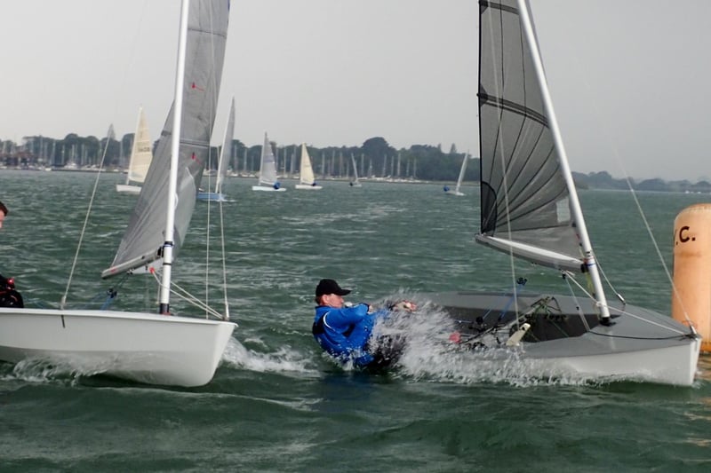 The Solo open at Chichester Yacht Club - action up close