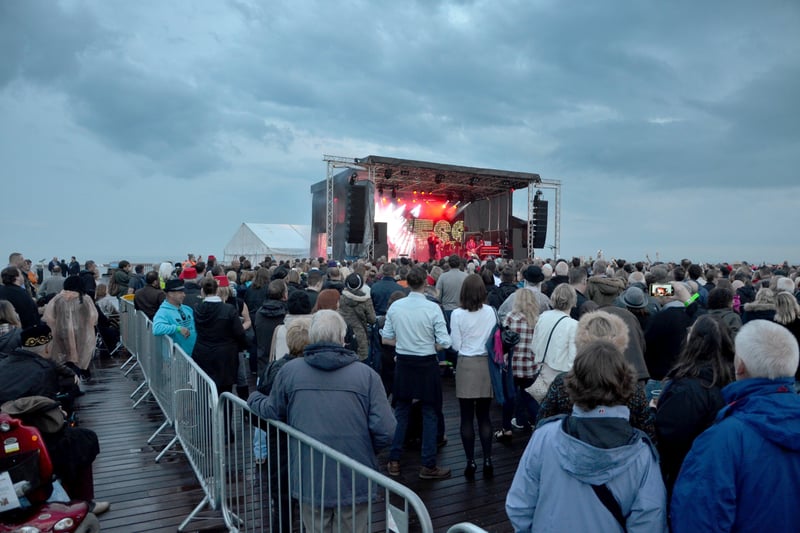 The official opening of Hastings Pier on May 21 2016. Photo by Sid Saunders.

Madness playing on the pier. SUS-210628-073704001