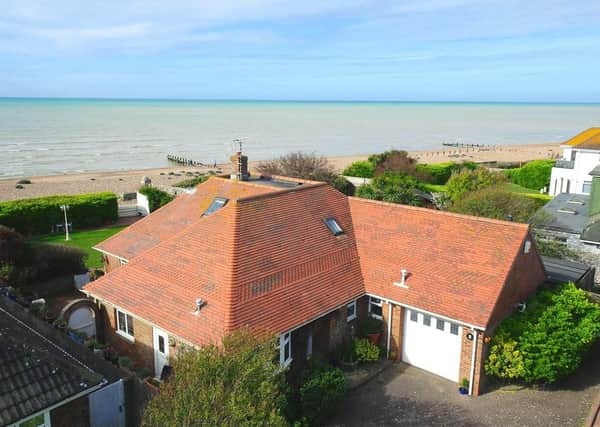 The stunning property boasts sea views and direct access to Ferring beach