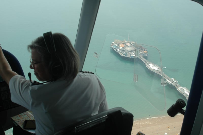 Views from the cockpit over Brighton Pier. Photo from Jürgen Schelling. SUS-210507-091435001