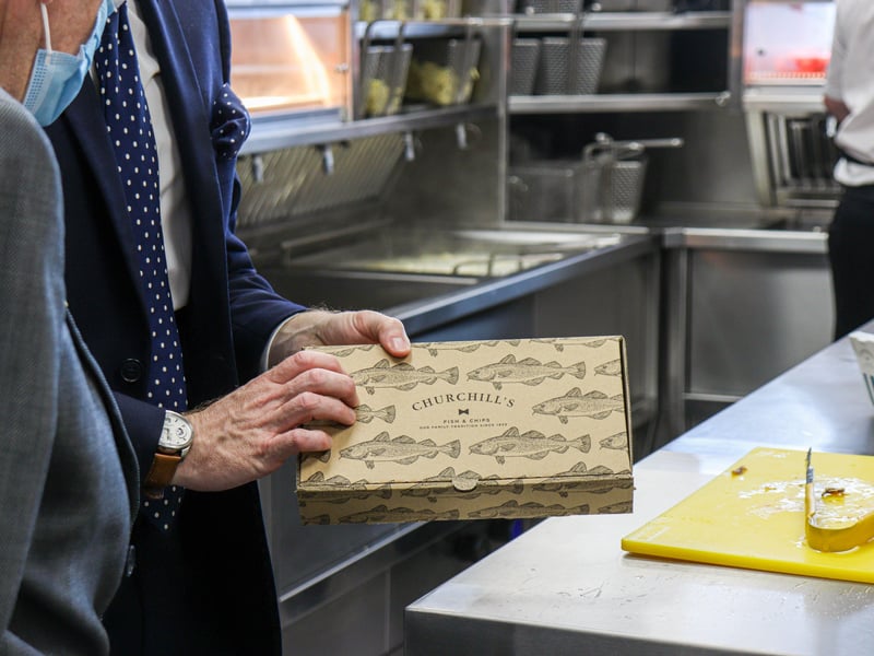 Sustainable packaging at Churchill's