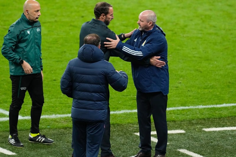 Gareth Southgate with Steve Clarke after the Scotland stalemate